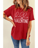 Azura Exchange Valentine Letter Print T Shirt - S