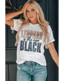 Azura Exchange Leopard Print Western Fashion T-Shirt - M