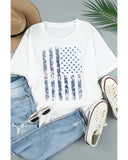 Azura Exchange American Flag Pint Short Sleeve Tee - L