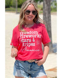 Azura Exchange American Freedom Day Slogan Print T-Shirt - S