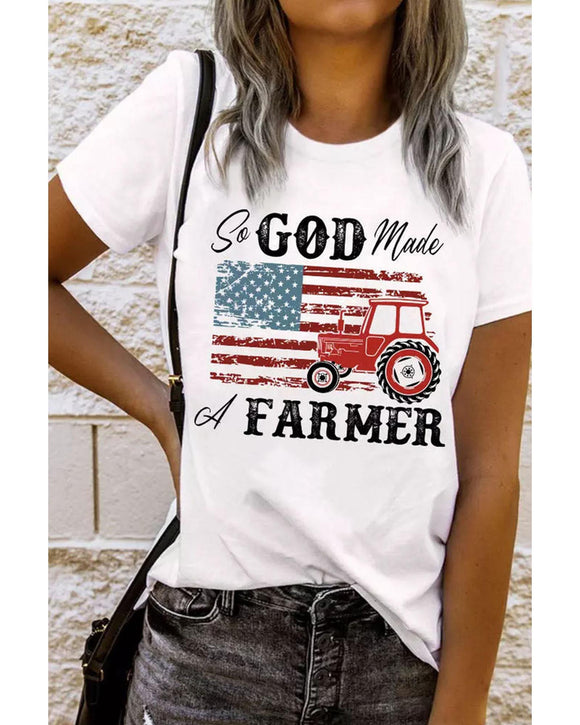 Azura Exchange Graphic Tee with a Farmer-inspired Design - M