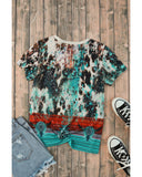 Azura Exchange Bleached Western Print Blank Graphic T-Shirt - XL