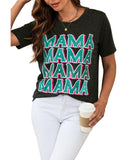 Azura Exchange Mama Letter Print Vintage Leopard Graphic T-Shirt - XL