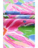 Azura Exchange Loose Fit Floral Print V Neck T Shirt - S