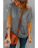 Azura Exchange Pocketed Tee with Side Slits - M