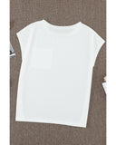 Azura Exchange Pocketed Tee with Side Slits - L