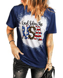 Azura Exchange God Bless the USA Print T-Shirt - L