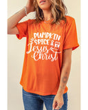 Azura Exchange PUMPKIN SPICE & Jesus Christ Graphic T-shirt - 2XL