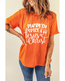 Azura Exchange PUMPKIN SPICE & Jesus Christ Graphic T-shirt - M