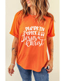 Azura Exchange PUMPKIN SPICE & Jesus Christ Graphic T-shirt - M