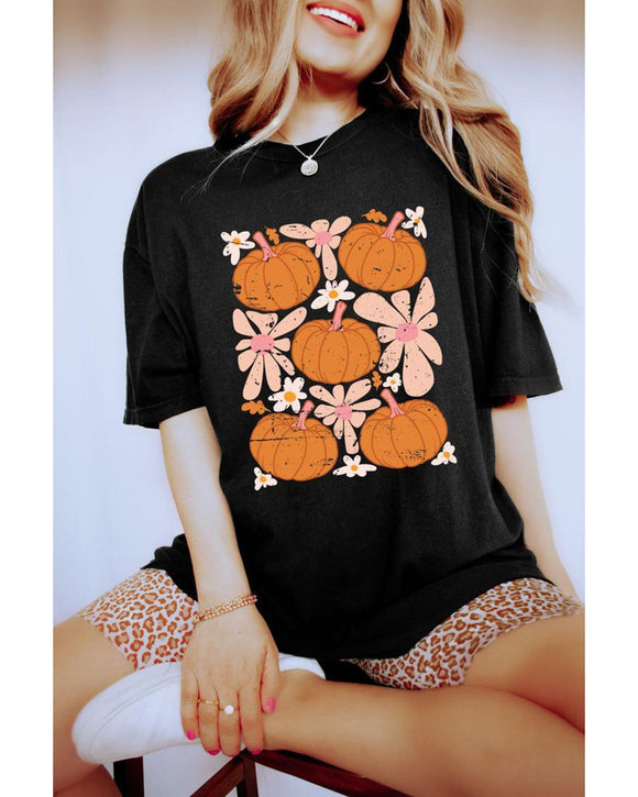 Azura Exchange Pumpkin Flower Square Graphic Tee - L