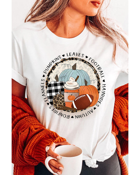 Azura Exchange Autumn Vibes Pumpkin Graphic T-shirt - M