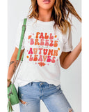 Azura Exchange Graphic Tee with Fall Breeze and Autumn Leaves Design - XL