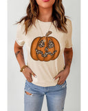 Azura Exchange Leopard Pumpkin Print T Shirt - 2XL
