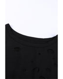 Azura Exchange Mixed Cotton Crew Neck T-Shirt with Holes - XL