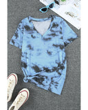 Azura Exchange V Neck Tie-dye T-shirt - XL