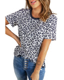Azura Exchange Leopard Side Split T-shirt - M