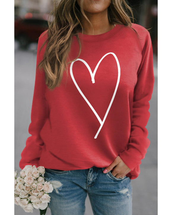 Azura Exchange Heart Graphic Sweatshirt - L