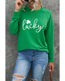 Azura Exchange Lucky Clover Print Graphic Sweatshirt - S