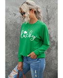 Azura Exchange Lucky Clover Print Graphic Sweatshirt - S