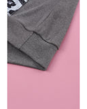 Azura Exchange Hooded Patchwork Sweatshirt with Kangaroo Pocket - S