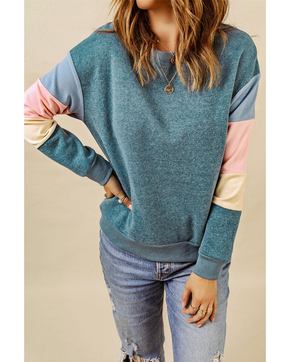 Azura Exchange Long Sleeve Colorblock Sweatshirt - 2XL