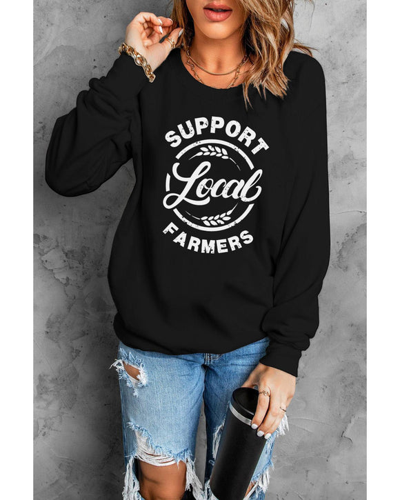 Azura Exchange Local Farmers Print Long Sleeve Sweatshirt - XL