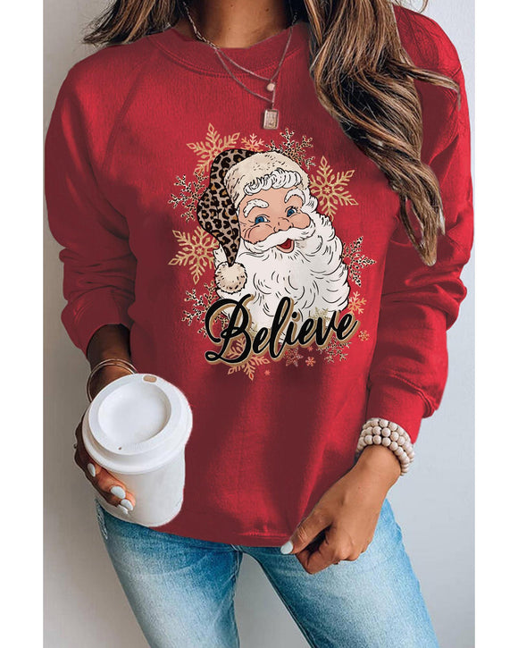 Azura Exchange Santa Claus Snowflake Graphic Sweatshirt - S