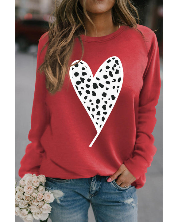 Azura Exchange Heart Graphic Pullover Sweatshirt - XL
