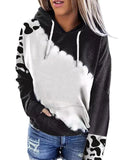 Azura Exchange Cow Tie Dye Print Pullover Hoodie with Pocket - XL