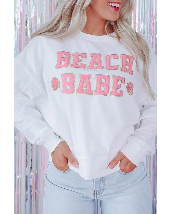 Azura Exchange BEACH BABE Slogan Graphic Sweatshirt - S
