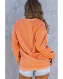 Azura Exchange Corn Graphic Orange Crop Top Sweatshirt - XL