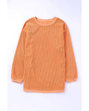 Azura Exchange Corn Graphic Orange Crop Top Sweatshirt - XL