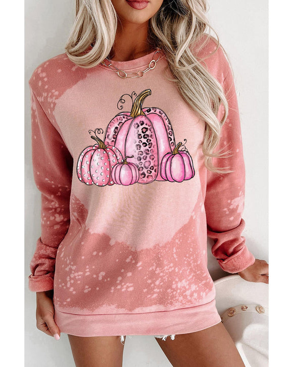 Azura Exchange Pumpkin Graphic Tie Dye Sweatshirt - S