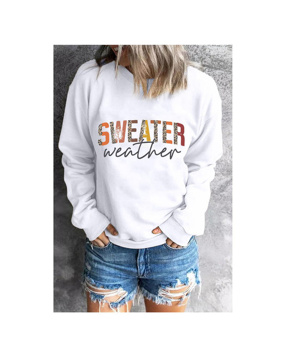 Azura Exchange Sweater Weather Monogram Sweatshirt - L