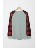 Azura Exchange Plaid Long Sleeve Sweatshirt - XL