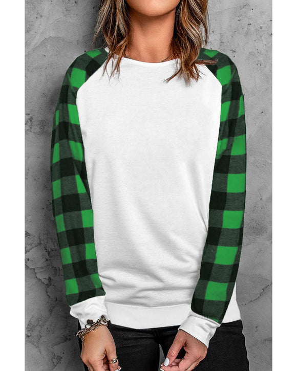 Azura Exchange Plaid Long Sleeve Sweatshirt - XL