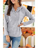 Azura Exchange Buttoned Casual Hoodie with Pocket Design - XL
