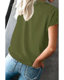 Azura Exchange Lace Trim V Neck T-shirt - 2XL