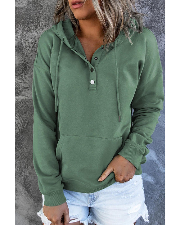 Azura Exchange Hooded Snap Button Hoodie with Pocket - 2XL