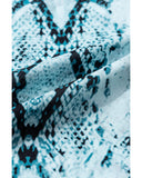 Azura Exchange Snake Print Shirt with Pockets - XL