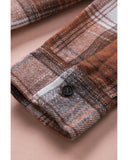 Azura Exchange Long Sleeve Plaid Shirt with Pocket - S