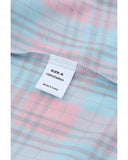 Azura Exchange Plaid Pattern Long Sleeve Shirt with Collared Neckline - M
