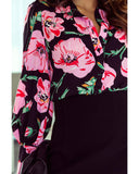 Azura Exchange Floral Print Lantern Sleeve Shirt - 2XL