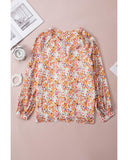 Azura Exchange Boho Floral Print Button Front Shirt - XL
