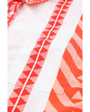 Azura Exchange Buttoned Geometric Striped Shirt - XL