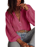Azura Exchange V-Neck Lace Button-Up Shirt - 2XL