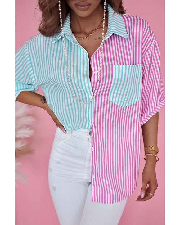 Azura Exchange Striped Print Shirt - XL