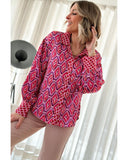 Azura Exchange Abstract Print Button Up Shirt - L