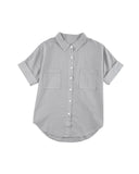 Azura Exchange Denim Shirt with Turn-down Collar - M